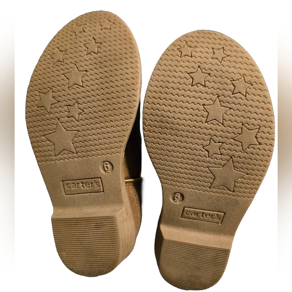 Carters Marlene Western Cowgirl Boots, Brown Size 6 Toddler - Picture 3 of 3